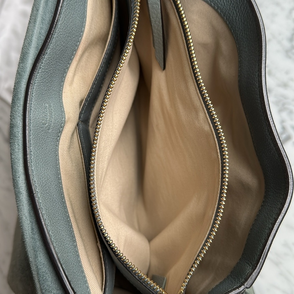 Chloé Faye Day Blue Grey Leather Shoulder Bag - Picture 9 of 13